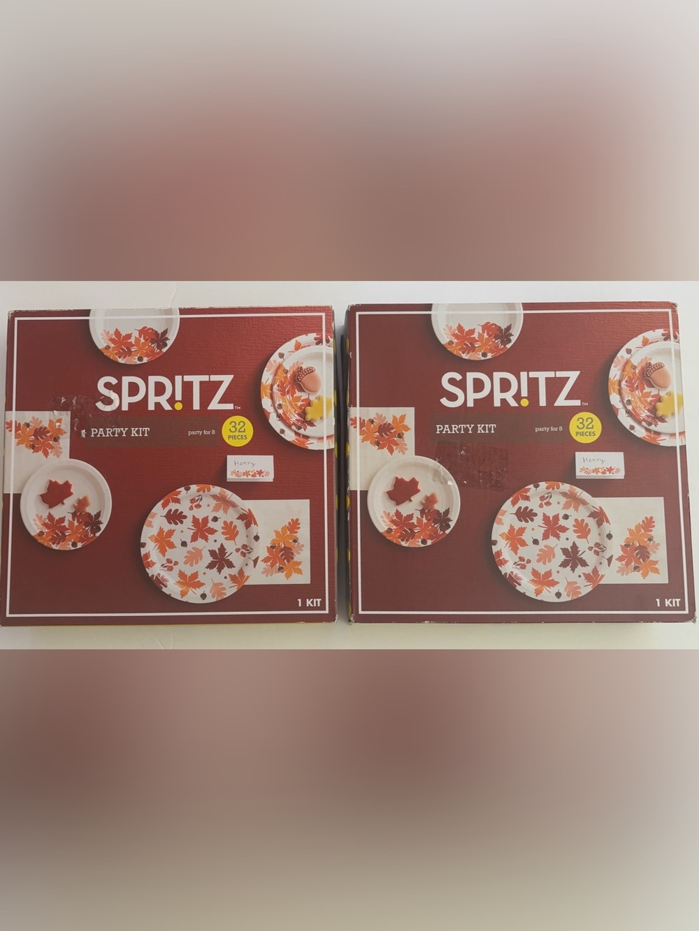 Spritz leaves theme party kits 2 total NEW NWT 32 pieces each fall autumn
